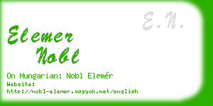 elemer nobl business card