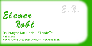 elemer nobl business card